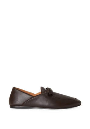 Polo Ralph Lauren bow-detail leather loafers - Brown