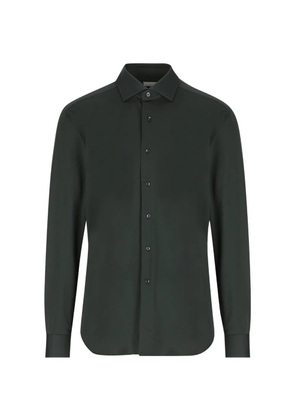 Xacus twill-weave long-sleeve shirt - Green