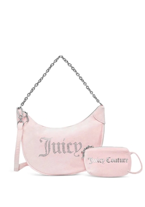 Juicy Couture crystal-embellished chain-link shoulder bag - Pink
