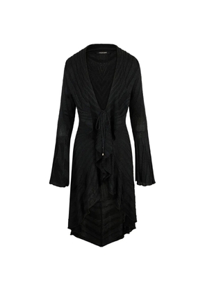Roberto Cavalli ruffled-trim cardigan - Black