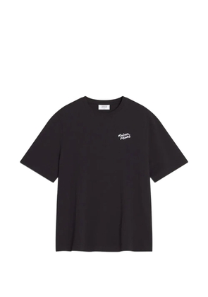 Maison Kitsuné Handwriting logo-embroidery T-shirt - Black