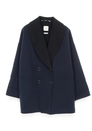 Hermès Pre-Owned 2010s Serie button coat - Blue