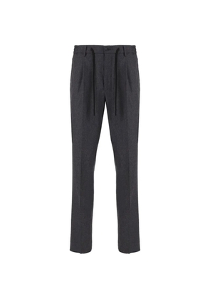 Tagliatore drawstring pleated trousers - Grey
