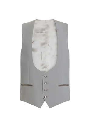 Dolce & Gabbana micro-rib tuxedo vest - Grey