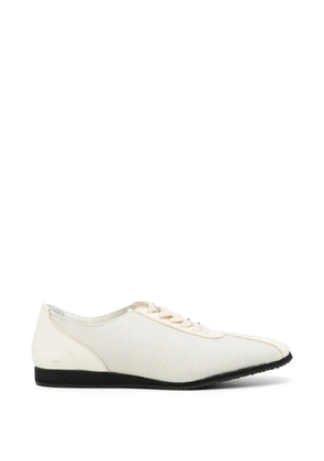 Yohji Yamamoto asymmetric derby shoes - Neutrals