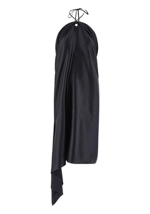 Ferragamo asymmetric satin dress - Black