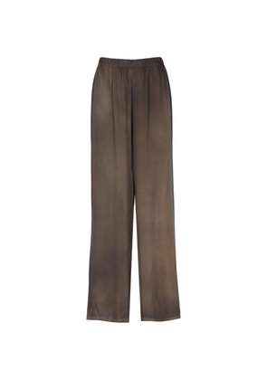 Avant Toi elastic-waist wide-leg trousers - Brown