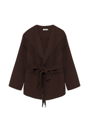 Simkhai Rowen fringe-trimmed wool jacket - Brown