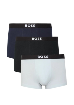 BOSS logo-waistband boxer briefs (set of three) - Blue