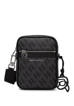 Karl Lagerfeld monogram-print messenger bag - Black