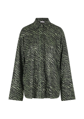 Oséree Lumière animal-print shirt - Black