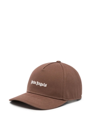 Palm Angels logo-embroidered baseball cap - Brown