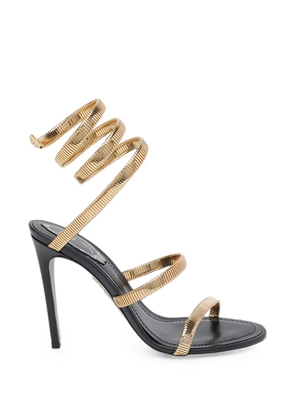 René Caovilla Juniper spiral-strap heeled sandals - Gold