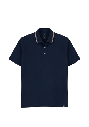 Boggi Milano polo in stretch cotton blend piqué Cool Jade-Fresh - Blue