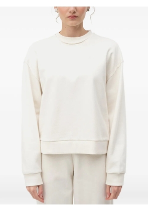 HUGO raw-edge crew-neck sweater - Neutrals