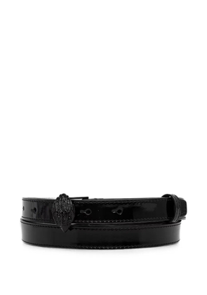 Kurt Geiger London Eagle patent-finish belt - Black
