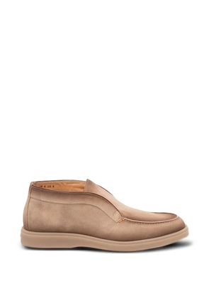 Santoni Digits round-toe suede desert boots - Brown