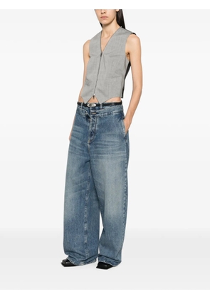 Alexander Wang tailored vest with wraparound zipper - Blue