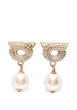 Ferragamo Gancio pearl-drop earrings - Gold