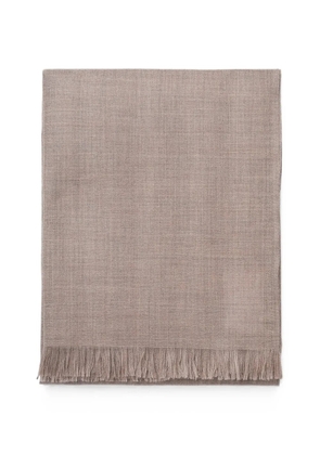 BOMPARD cashmere-voile fringed scarf - Neutrals