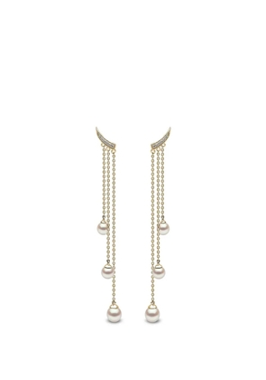 Yoko London Freshwater pearl and diamond Apex earrings - Gold