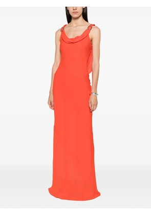 Patrizia Pepe cowl-neck ring-detail dress - Red