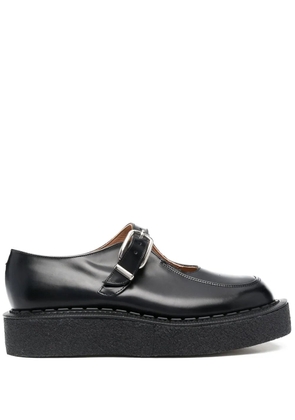 Comme des Garçons Homme Plus cut-out leather monk shoes - Black
