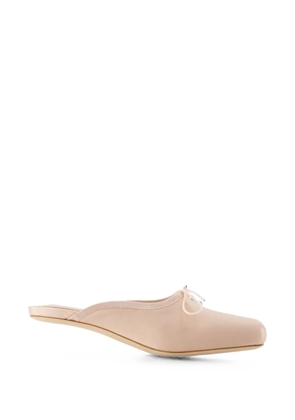 Simone Rocha Pointe satin mules - Neutrals