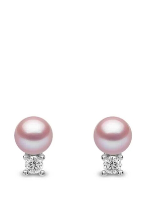 Yoko London freshwater pearl and diamond earrings - Silver