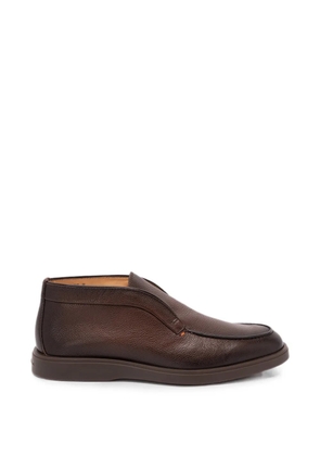 Santoni Dragon grained leather boots - Brown