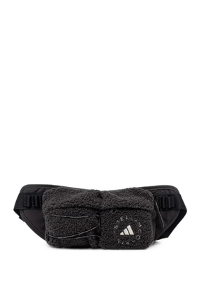 adidas by Stella McCartney fleece-texture logo-print belt bag - Grey