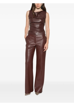 Patrizia Pepe draped coated top - Brown