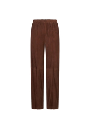 Fabiana Filippi suede straight-leg trousers - Brown