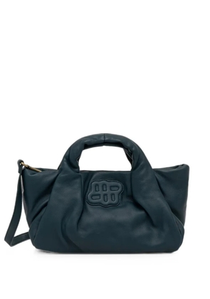 MUNTHE Lixia logo-patch ruched-detailing tote bag - Blue