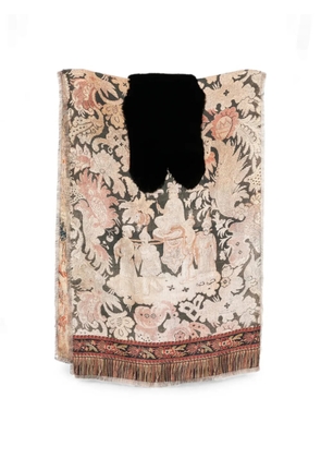 Pierre-Louis Mascia graphic-print fringed scarf - Neutrals