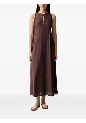 VICOLO key-hole midi dress - Brown