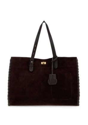 Anya Hindmarch Mortimer whipstitch-trim tote bag - Brown