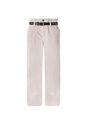 PINKO belted corduroy trousers - Neutrals
