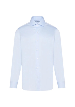 Barba spread-collar long-sleeve shirt - Blue