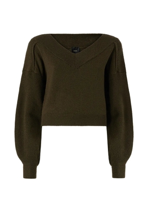 PINKO V-neck cropped sweater - Green