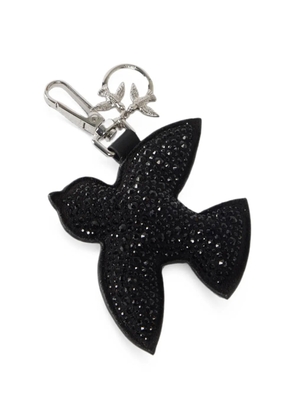PINKO Love Birds crystal-embellished keyring - Black