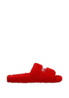 Balenciaga Pre-Owned Furry flat mules - Red