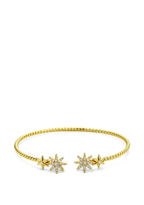 Velora Vie pavé starburst open cuff bracelet - Gold