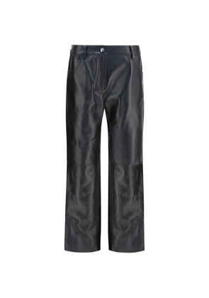 Magda Butrym straight-leg leather trousers - Black