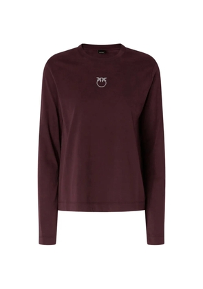 PINKO Love Birds-plaque long-sleeve T-shirt - Red