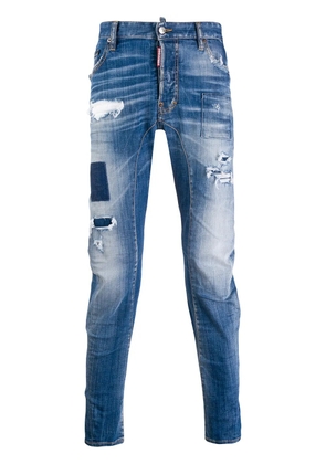 DSQUARED2 distressed straight jeans - Blue