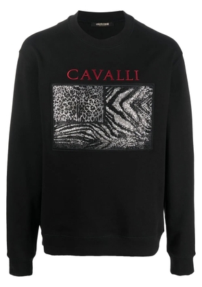 Roberto Cavalli logo-print sweatshirt - Black