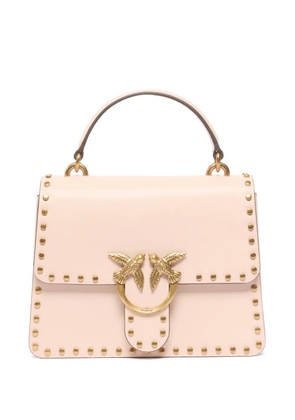 PINKO mini Love Bag one top handle light handbag in leather with mini studs