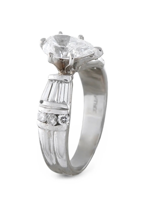 LB Exclusive side stone diamond ring - Silver