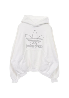 Balenciaga Pre-Owned x adidas 2010s Trefoil logo hoodie - White